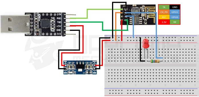 conexion ESP8266 ESP-01